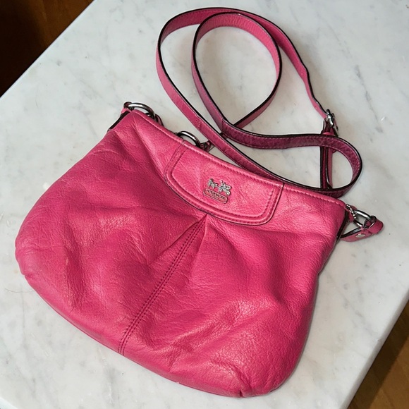 Coach Handbags - Coach Ashley Hot Pink Crossbody Bag